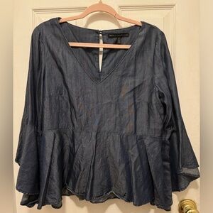 White House Black Market Chambray Blouse